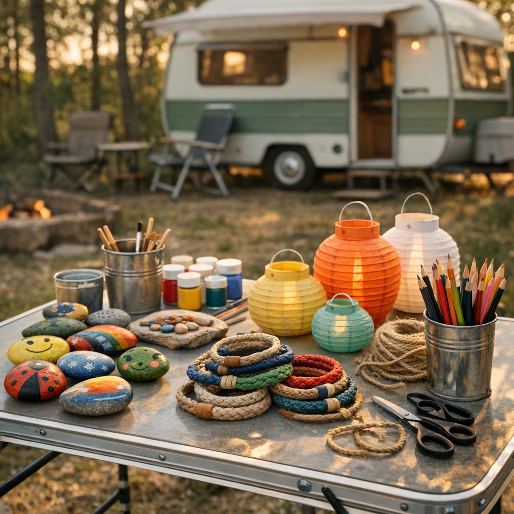 L’Activité manuelle au Camping réussit avec peu de matériel