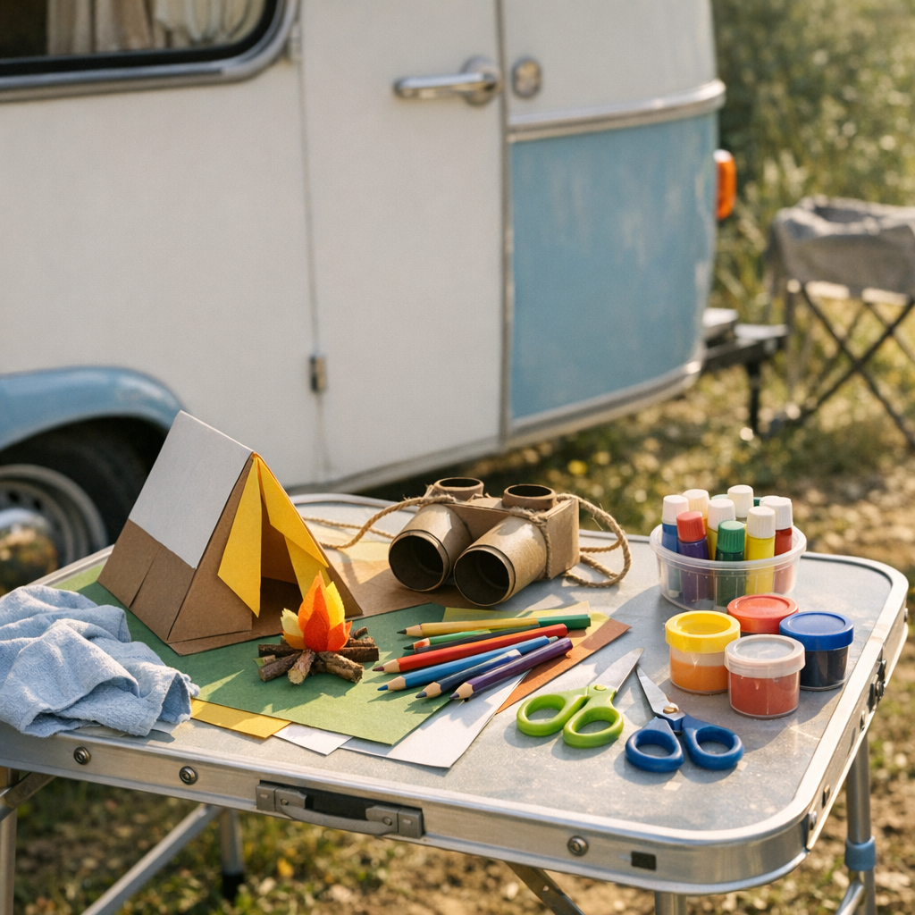 Une Activité manuelle sur le thème du camping amuse les enfants