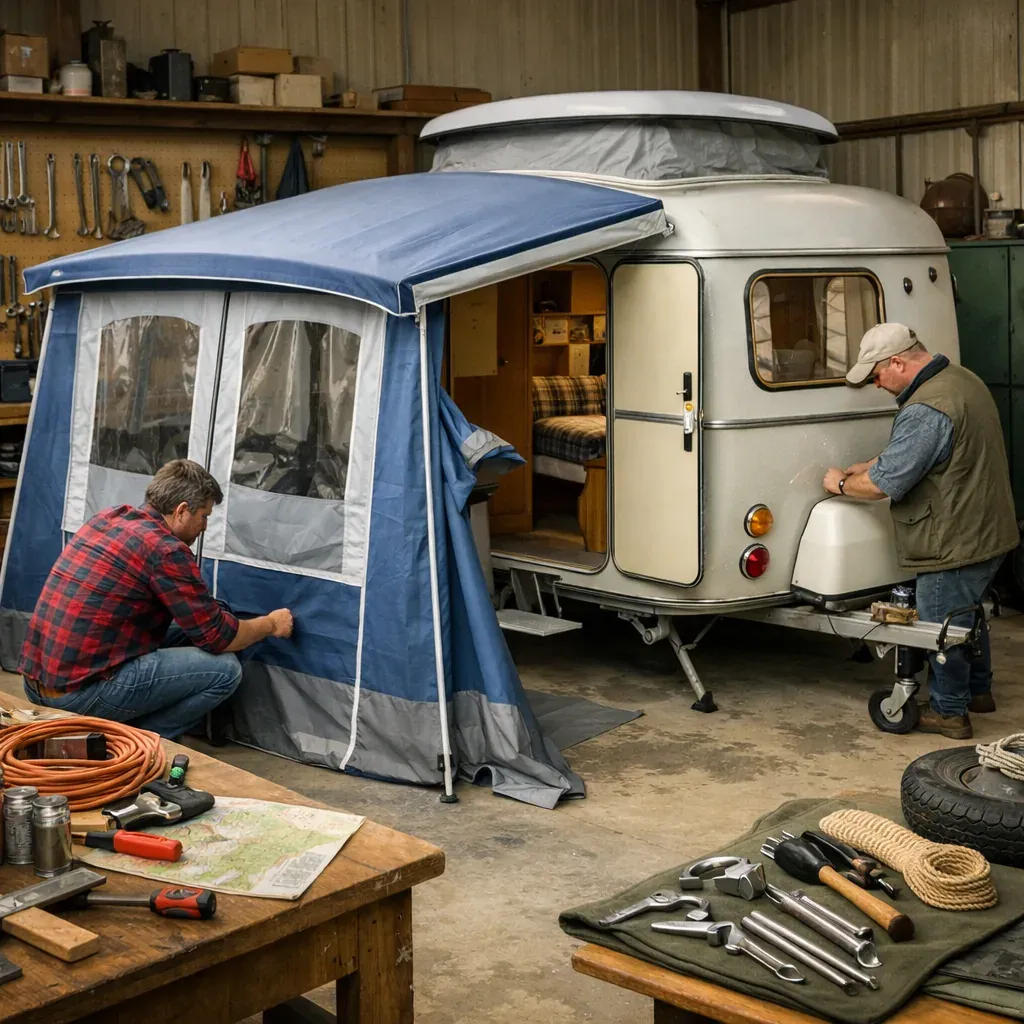 Choisir un auvent simple pour une petite caravane