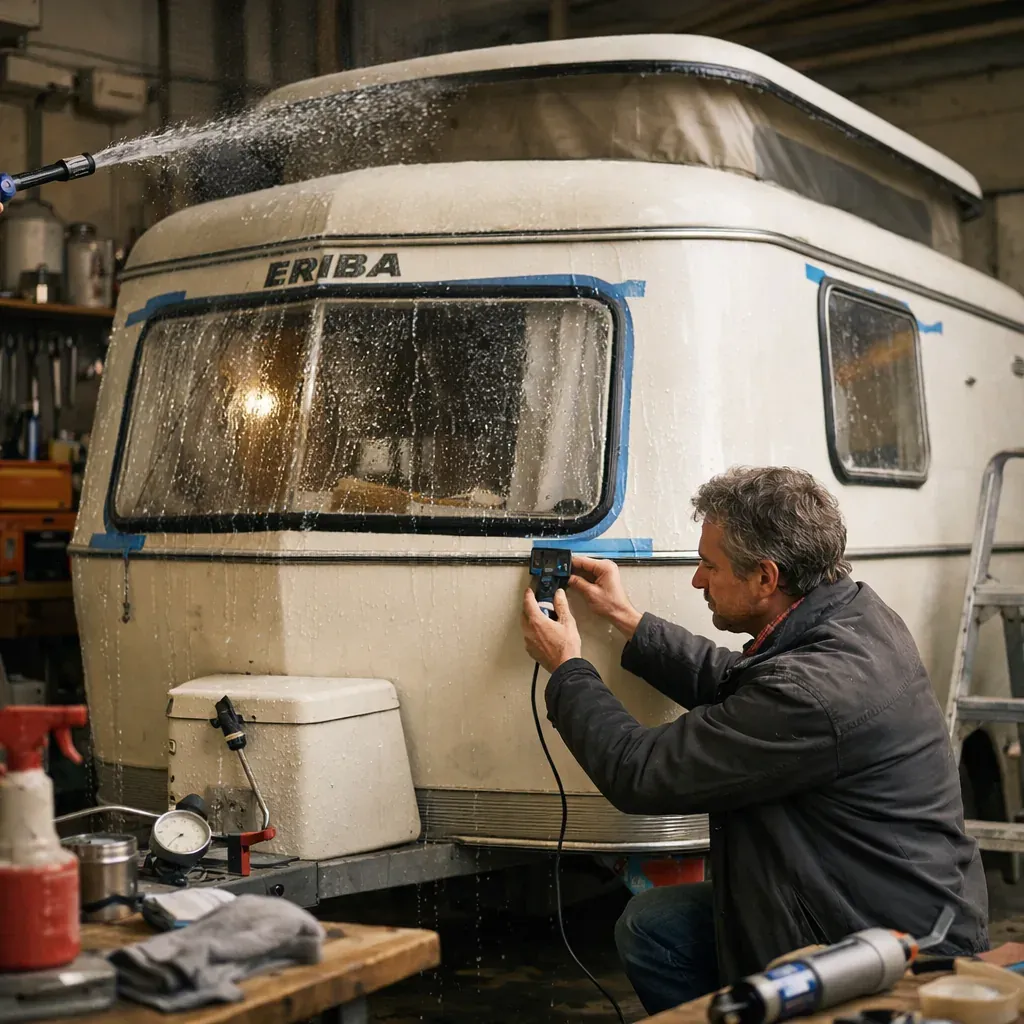 Contrôle d’étanchéité caravane avant l’hivernage