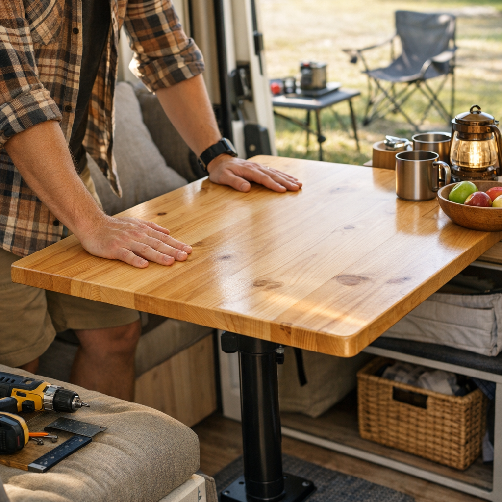 Tester la stabilité, protéger le bois et l’utiliser en camping-car