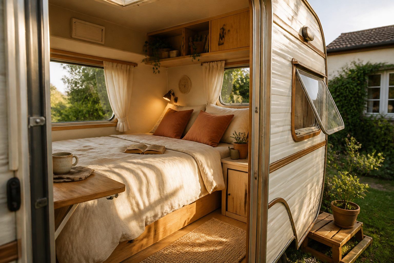 Transformer une petite caravane en espace voyage ou chambre d'amis