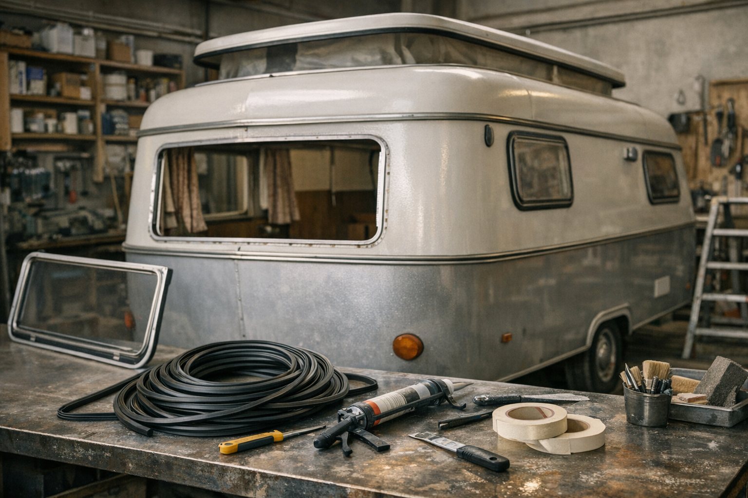 Rénover les joints et ouvrants de sa caravane Eriba