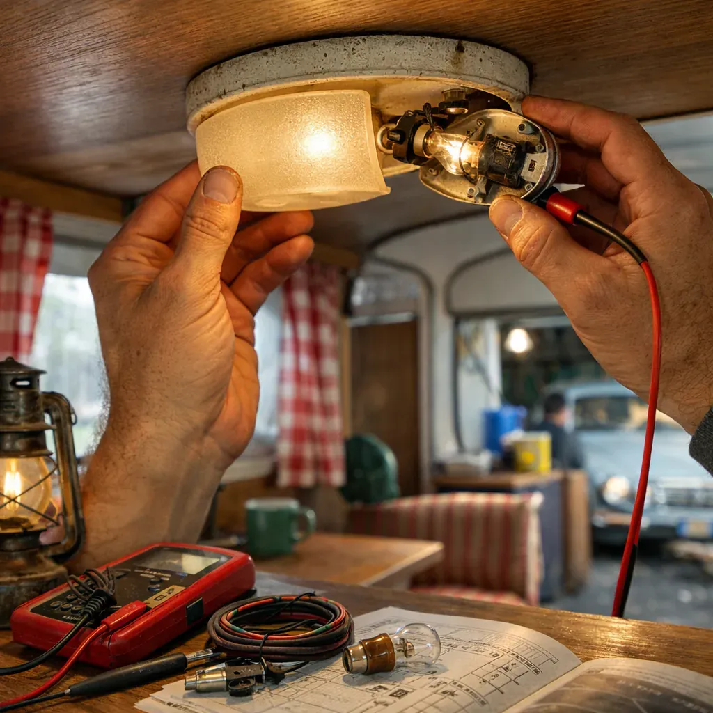 Repérer un luminaire 12 V fatigué