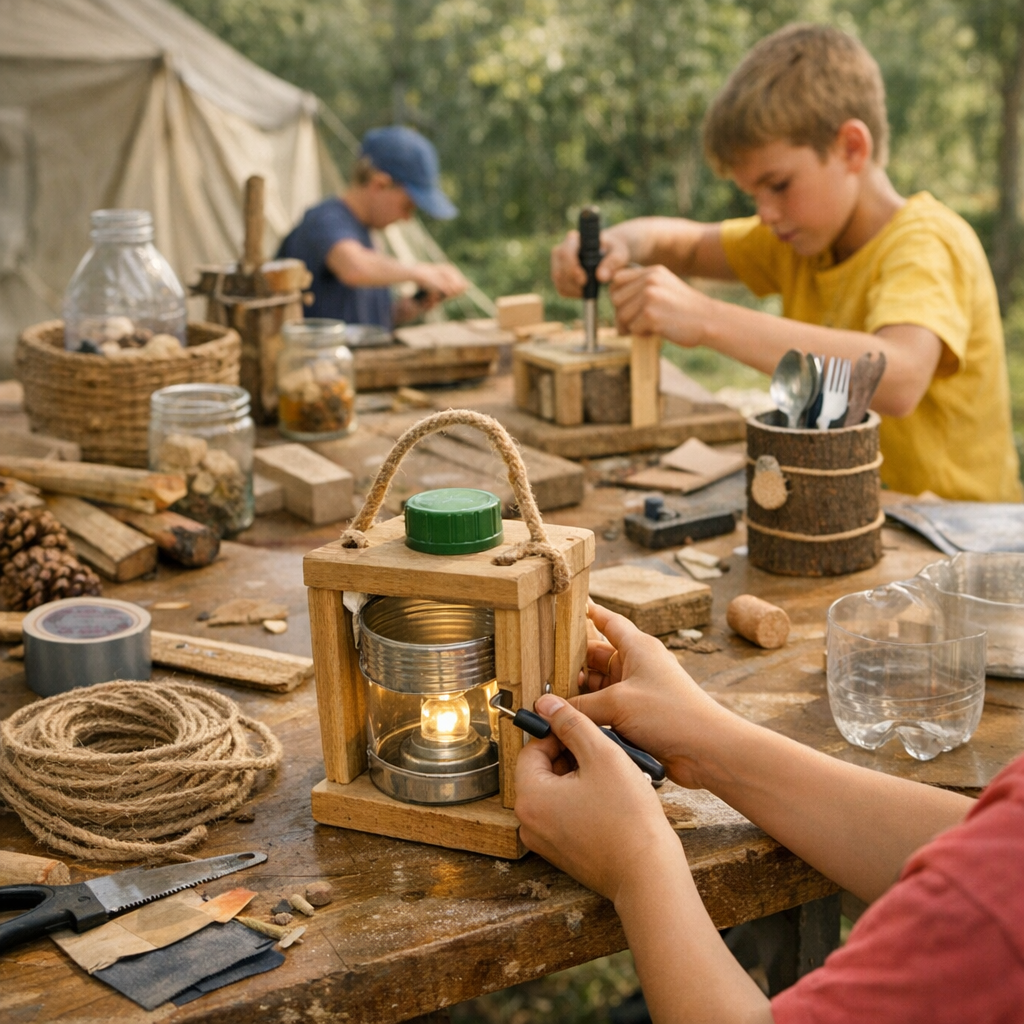 Activité manuelle camping et coin ateliers : bricoler utile, pas seulement joli